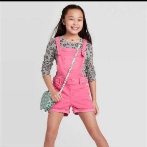 Cat & Jack girls pink overalls